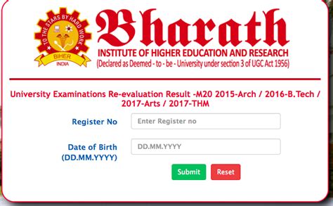 result bharat 2024|Bharath University Chennai (BIHER) Result 2024 (Released  .